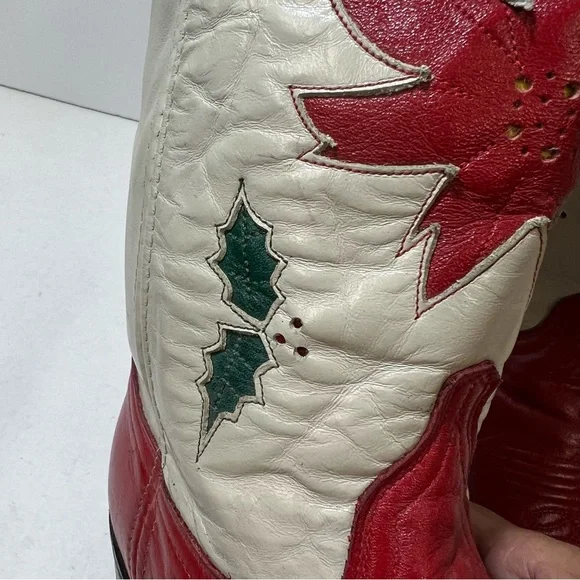 COPY - Vintage 1995 Limited Edition Holiday Christmas Cowboy Western Boots Acme…